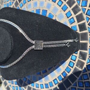 Vintage Silvertone Slide Necklace